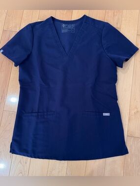 Figs Casma scrub top in navy, size small